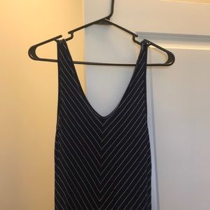Navy with white stripped maxi dress